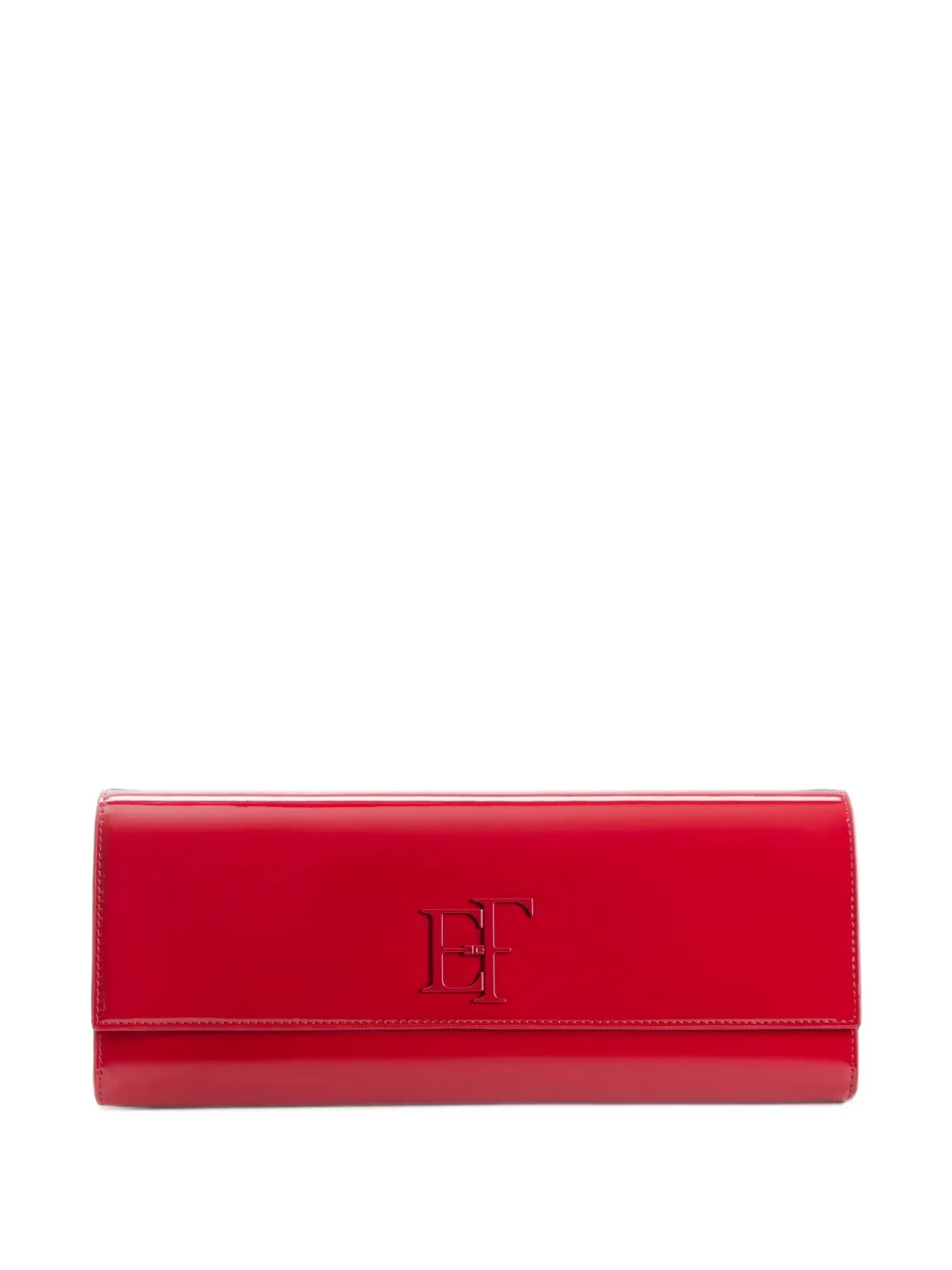 Elisabetta Franchi patent-leather clutch bag - Rosso
