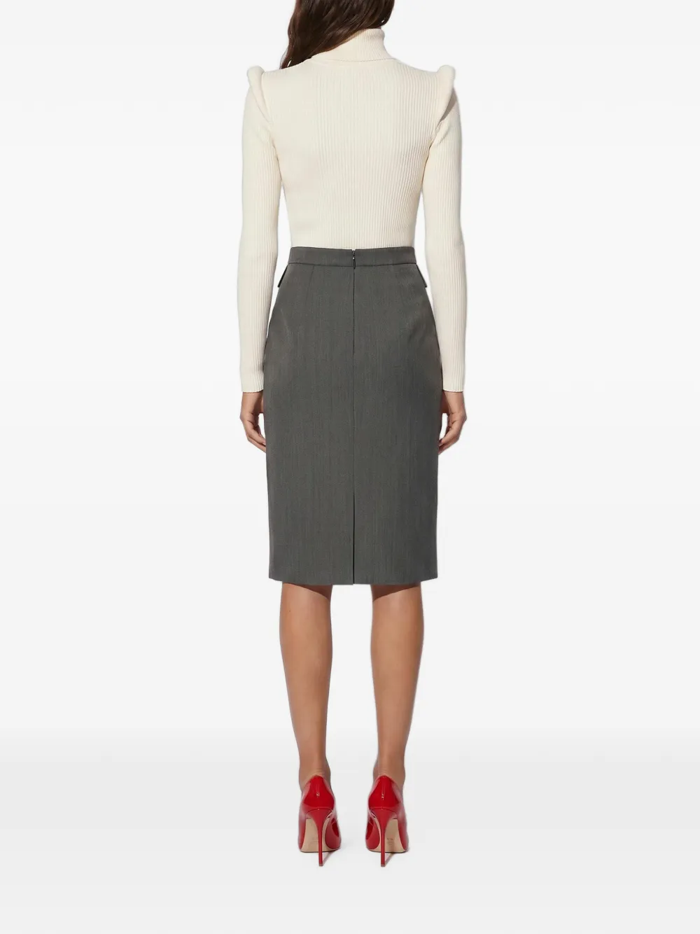 Elisabetta Franchi Cool wollen rok Grijs