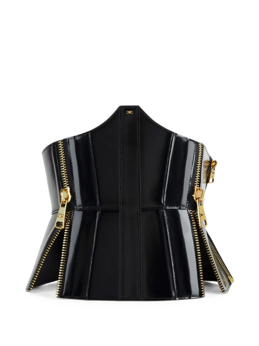 Elisabetta Franchi lace-up bustier belt - Nero