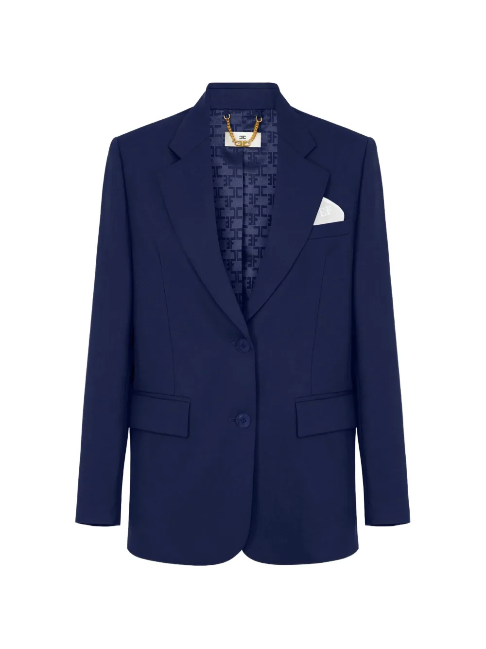 Elisabetta Franchi jacket in gabardine fabric - Blu
