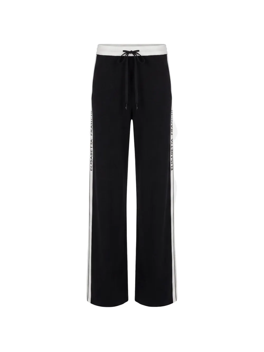 Elisabetta Franchi knit trousers with logo - Nero