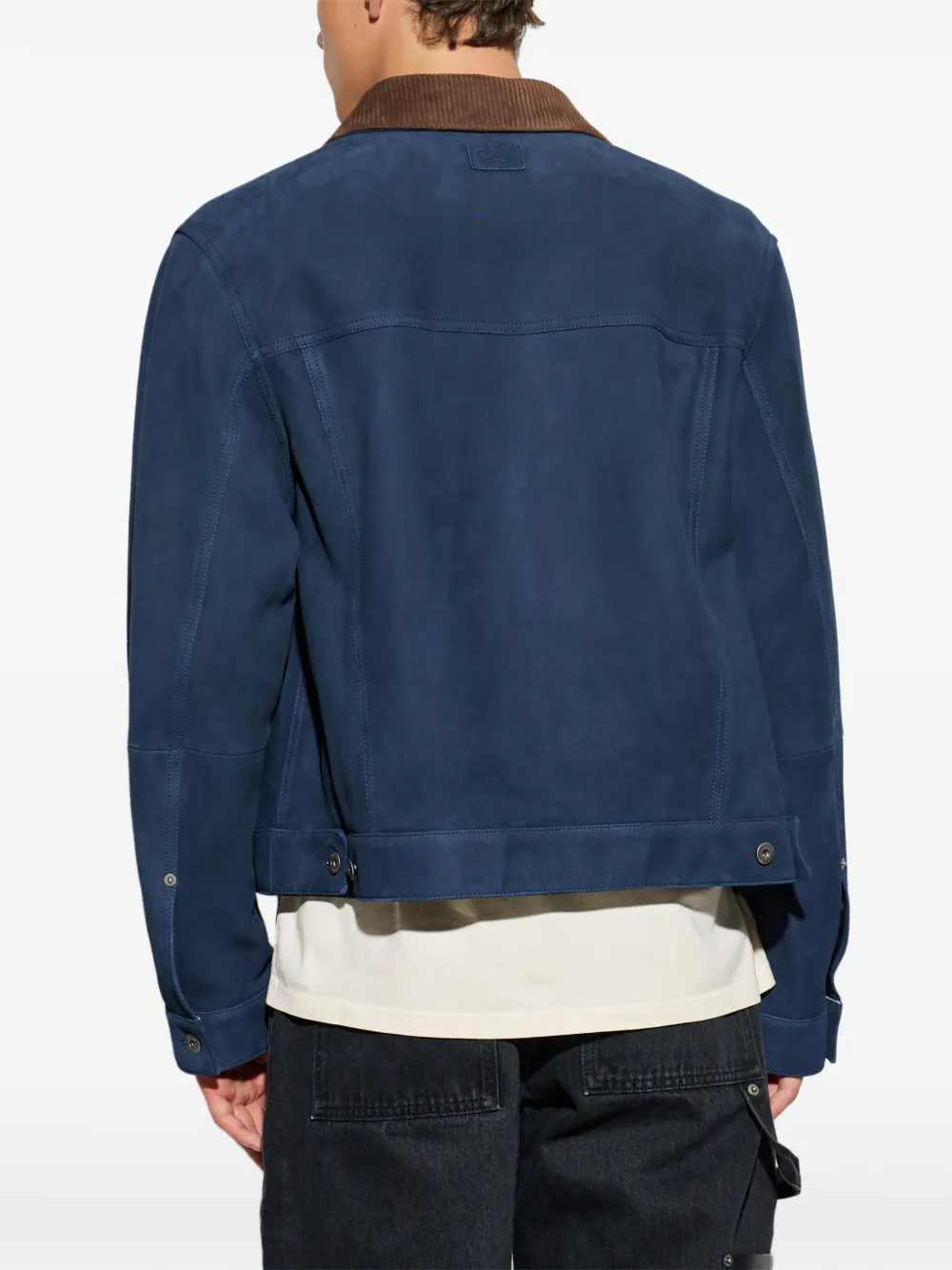 LOEWE Jack met ribfluwelen kraag Blauw