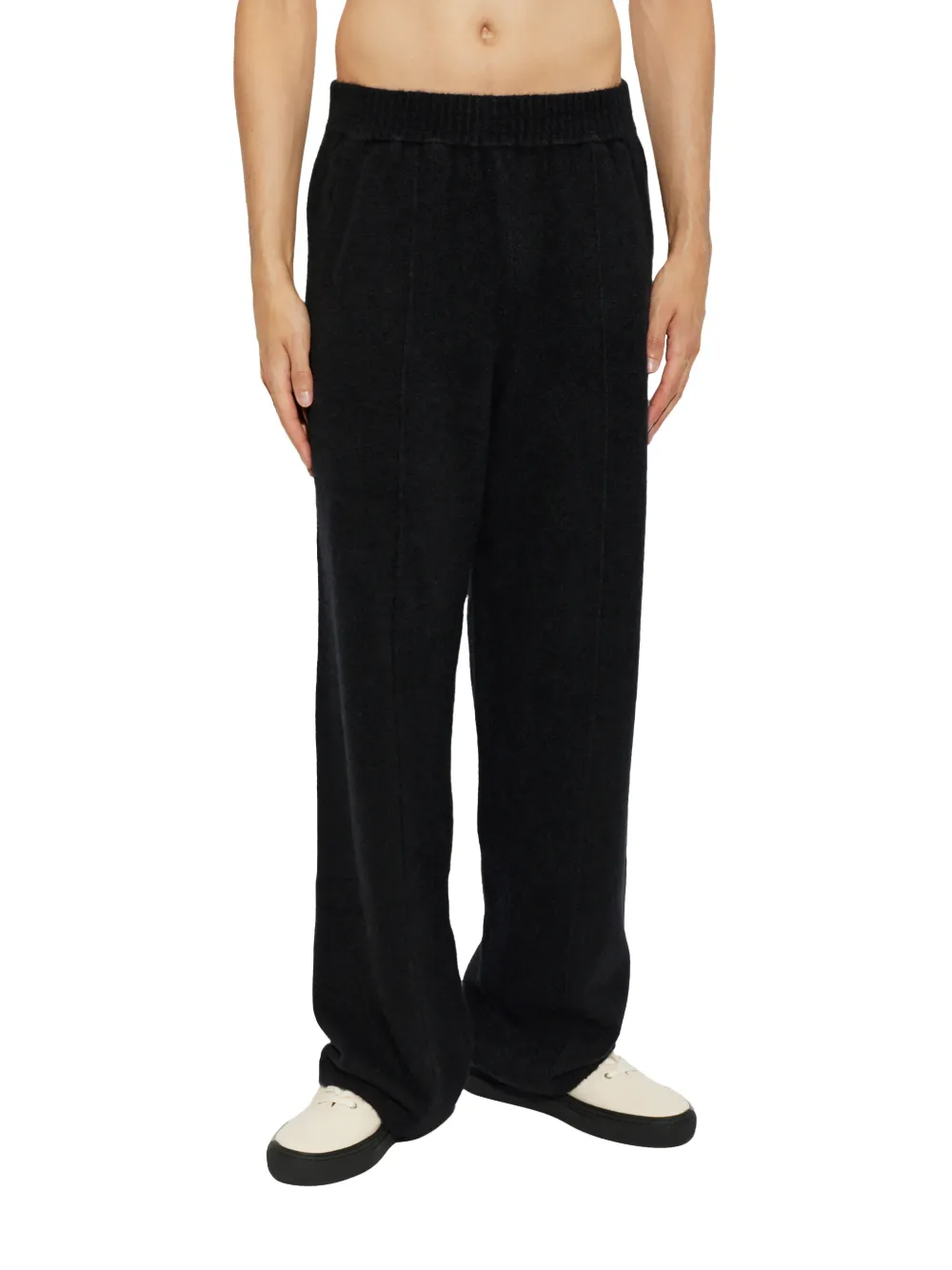 Laneus Broek met elastische tailleband Zwart