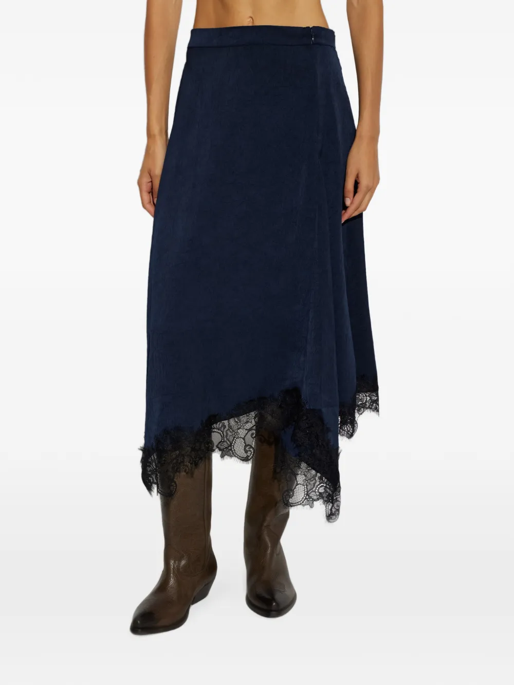 Baum Und Pferdgarten Sophie asymmetrische rok met kanten afwerking Blauw