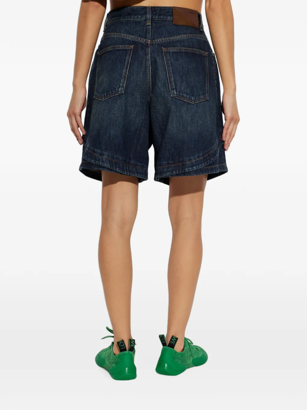 LOEWE Gelaagde denim shorts Blauw