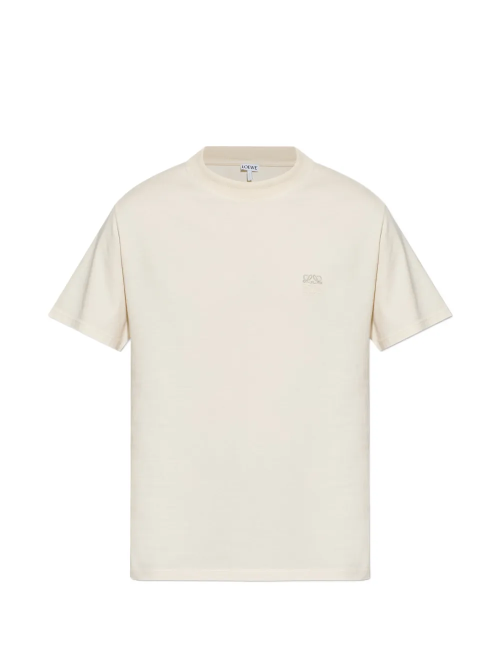 LOEWE logo-embroidered cotton T-shirt - Toni neutri