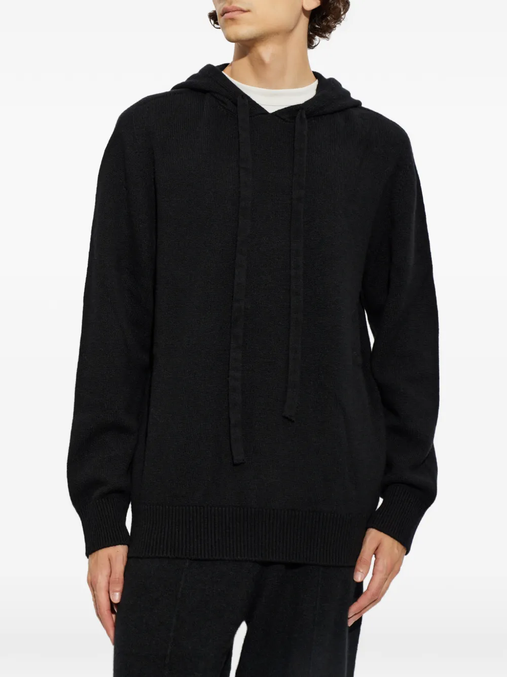 Laneus Hoodie met trekkoord Zwart