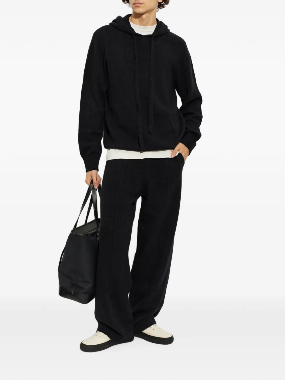 Laneus Hoodie met trekkoord Zwart