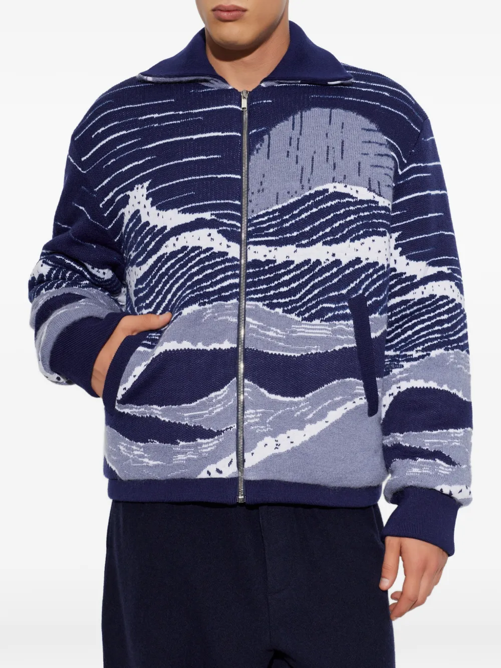 Laneus Vest met rits Blauw
