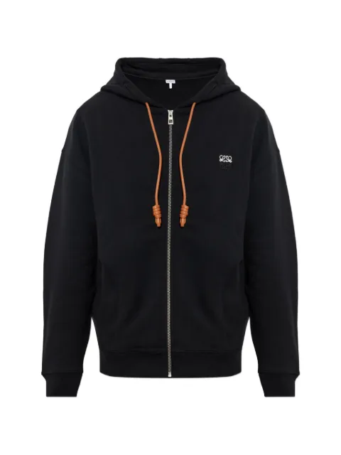 LOEWE logo-embroidered zip-up hoodie