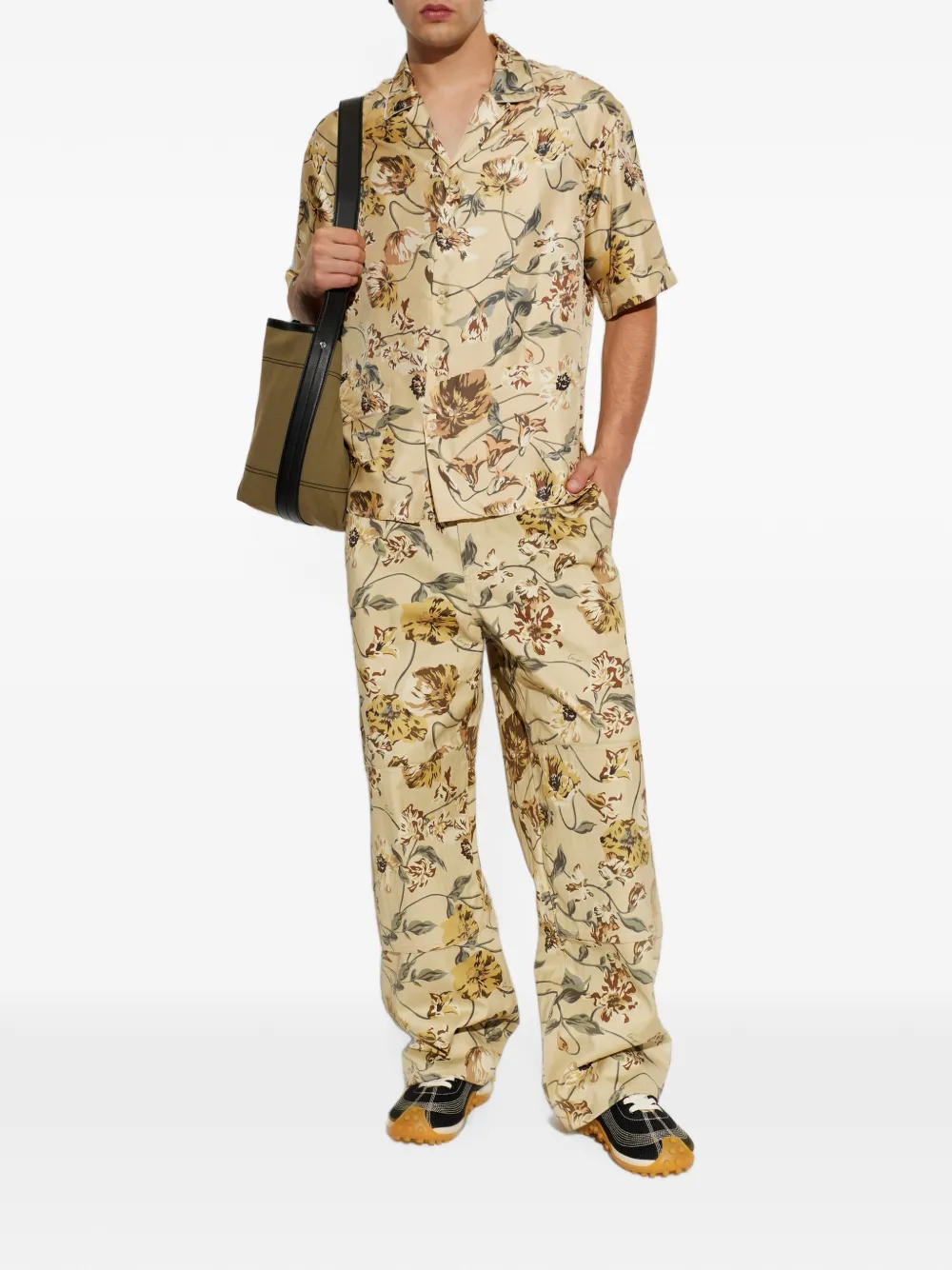 Kenzo Jeans met bloemenprint Beige