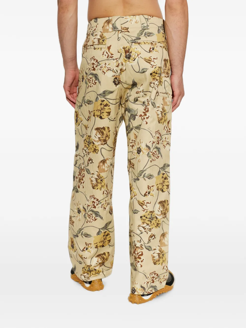 Kenzo Jeans met bloemenprint Beige