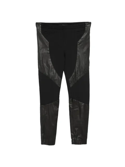 Givenchy Pre-Owned pantalones de cuero a paneles 2000