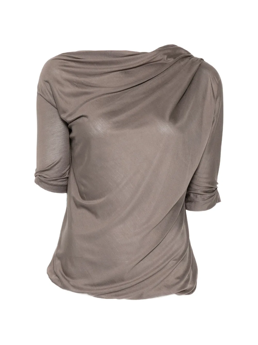 Bottega Veneta Pre-Owned cowl-neck long-sleeve top - Marrone