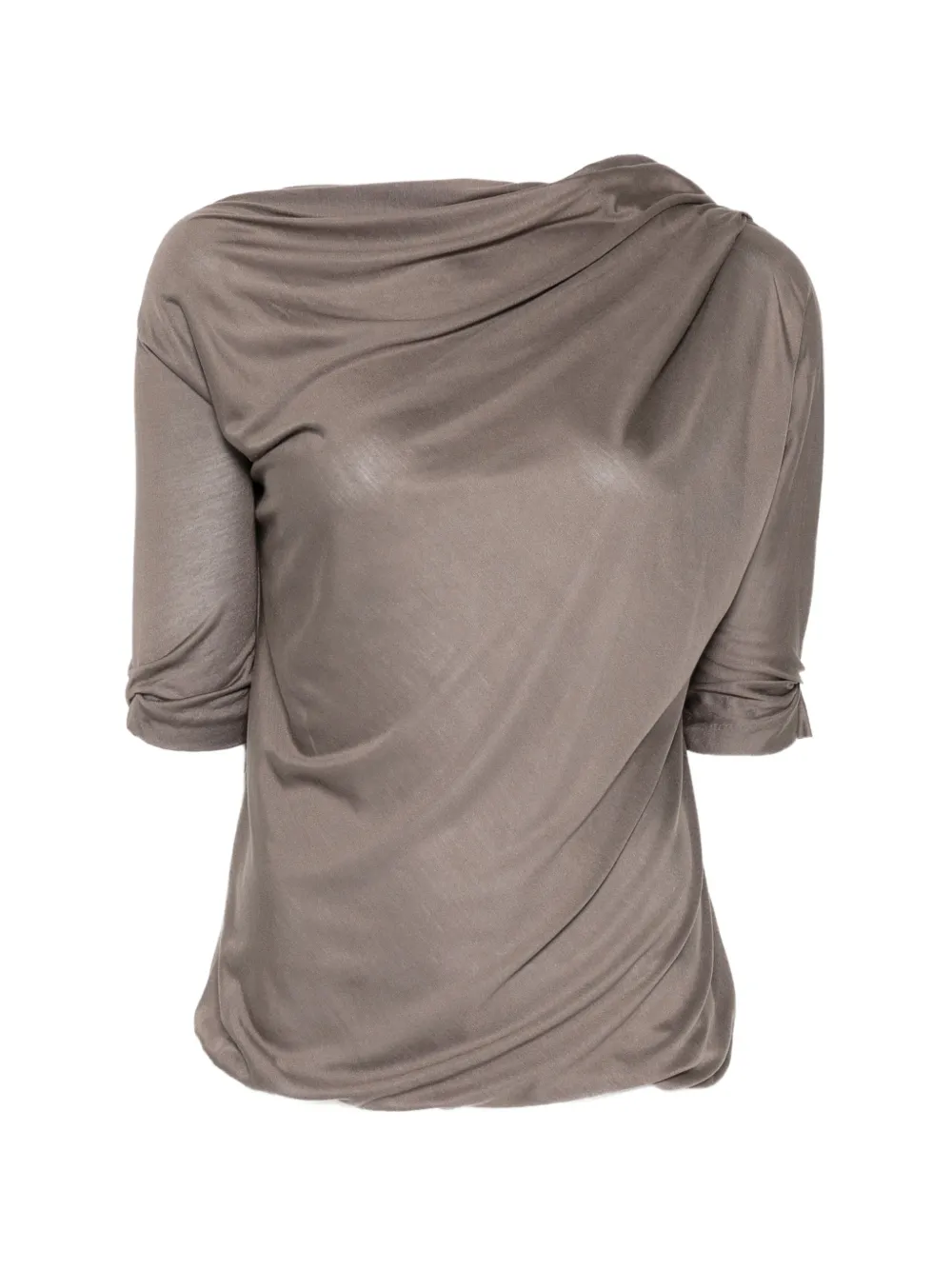 Bottega Veneta Pre-Owned cowl-neck long-sleeve top - Marrone