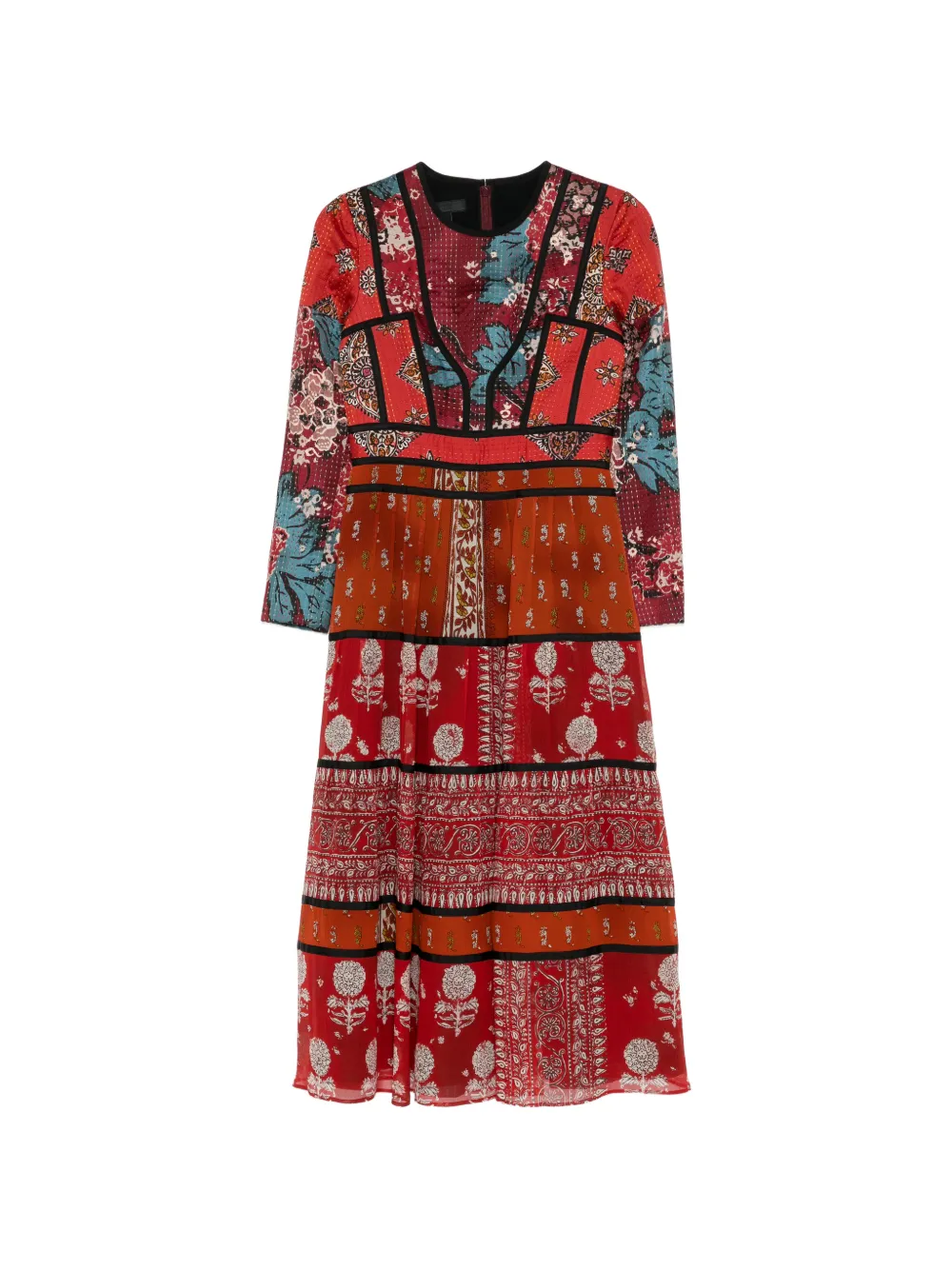 Burberry Prorsum Vintage robe fleurie à manches longues - Rouge