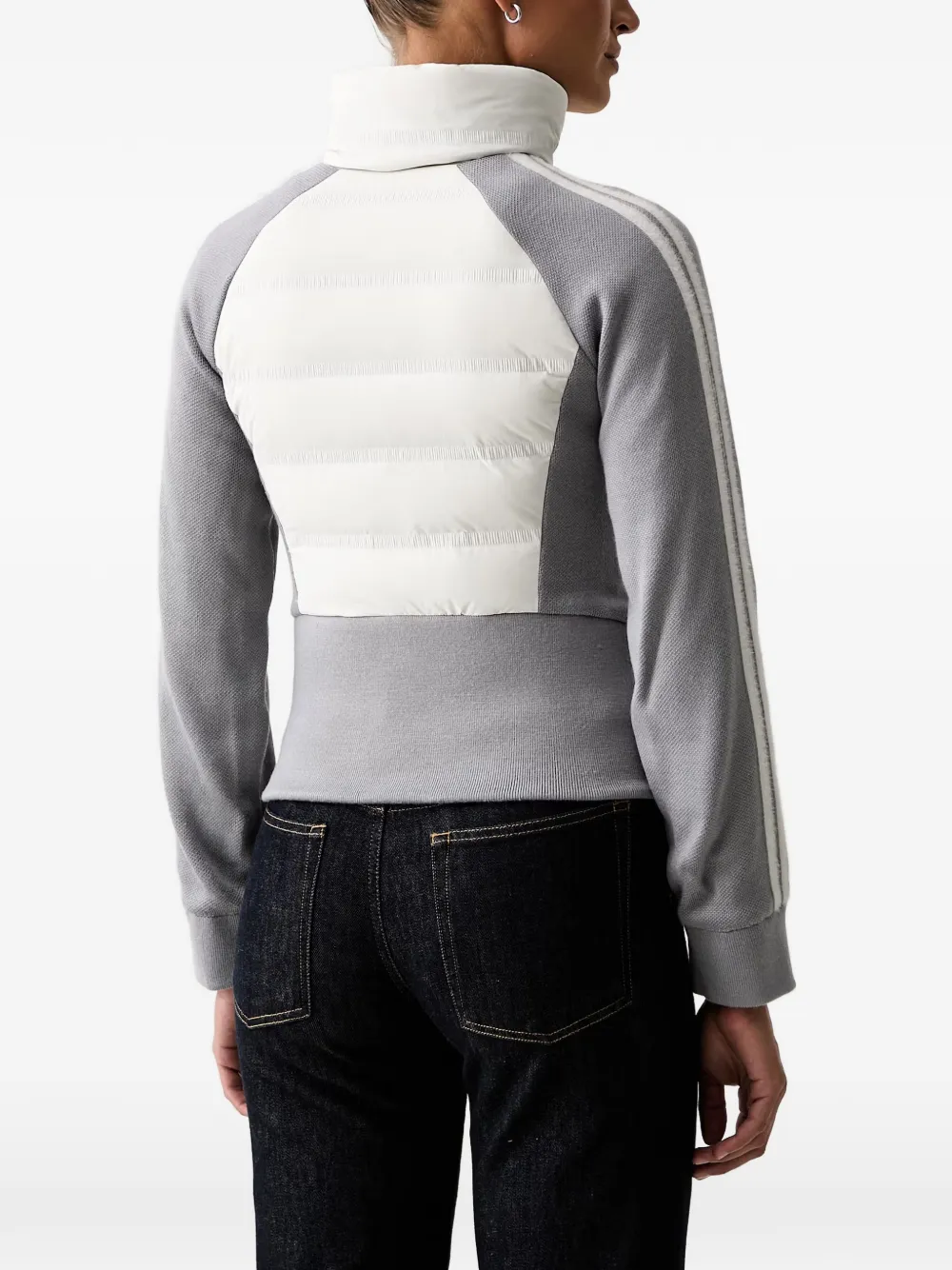 Patrizia Pepe quilted panelled jacket Wit