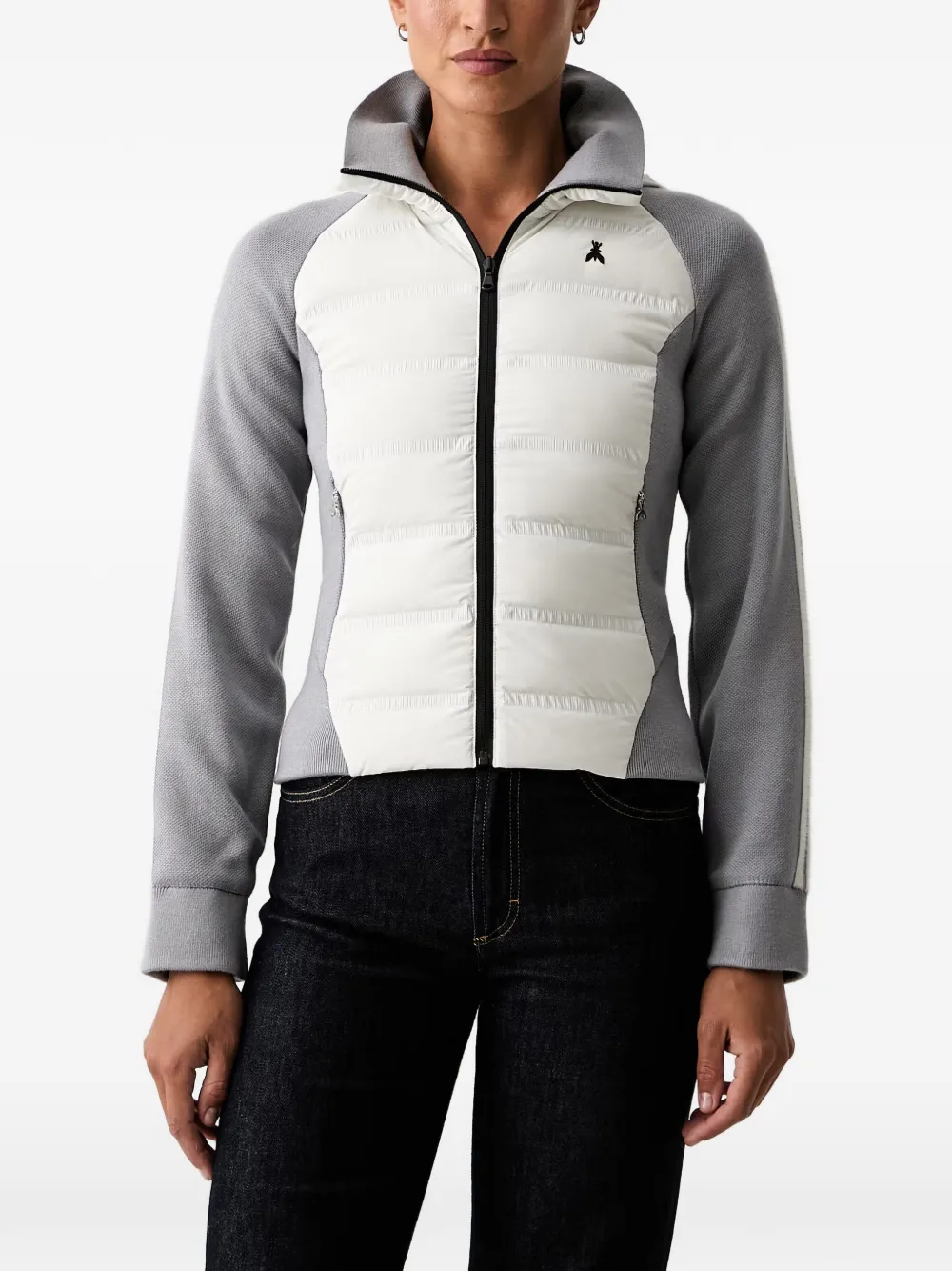 Patrizia Pepe quilted panelled jacket Wit
