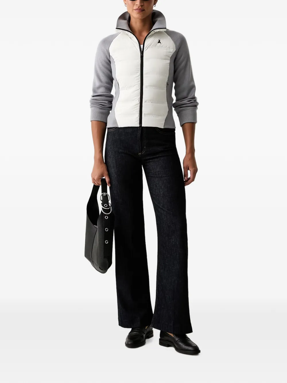 Patrizia Pepe quilted panelled jacket Wit