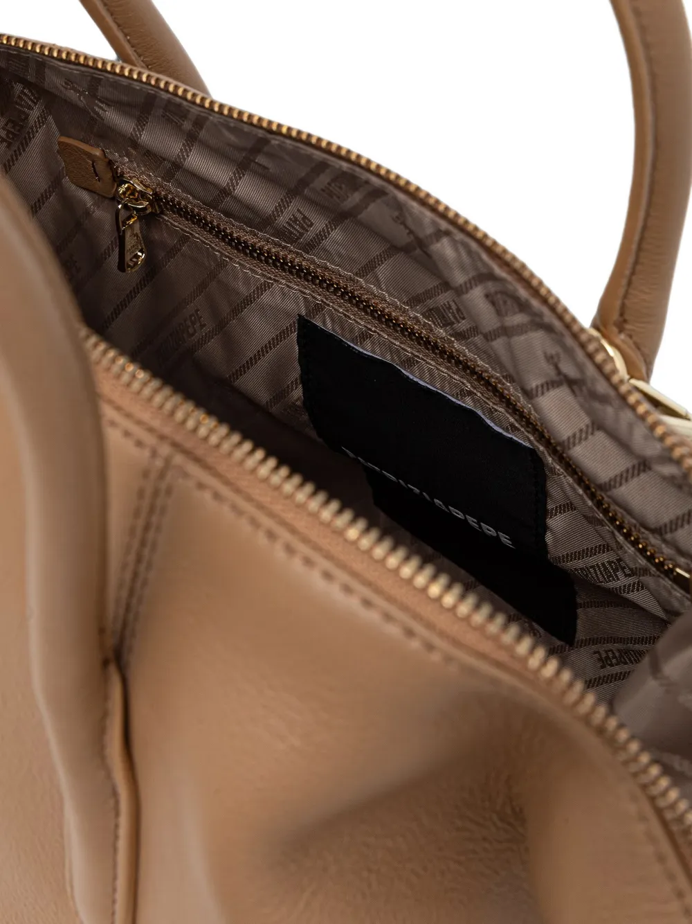 Patrizia Pepe Medium New Business Fly shopper met logo-plakkaat Beige
