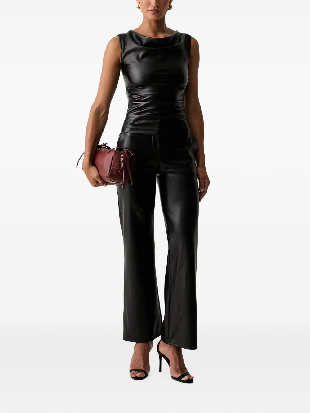 Patrizia Pepe Top met ruche Zwart