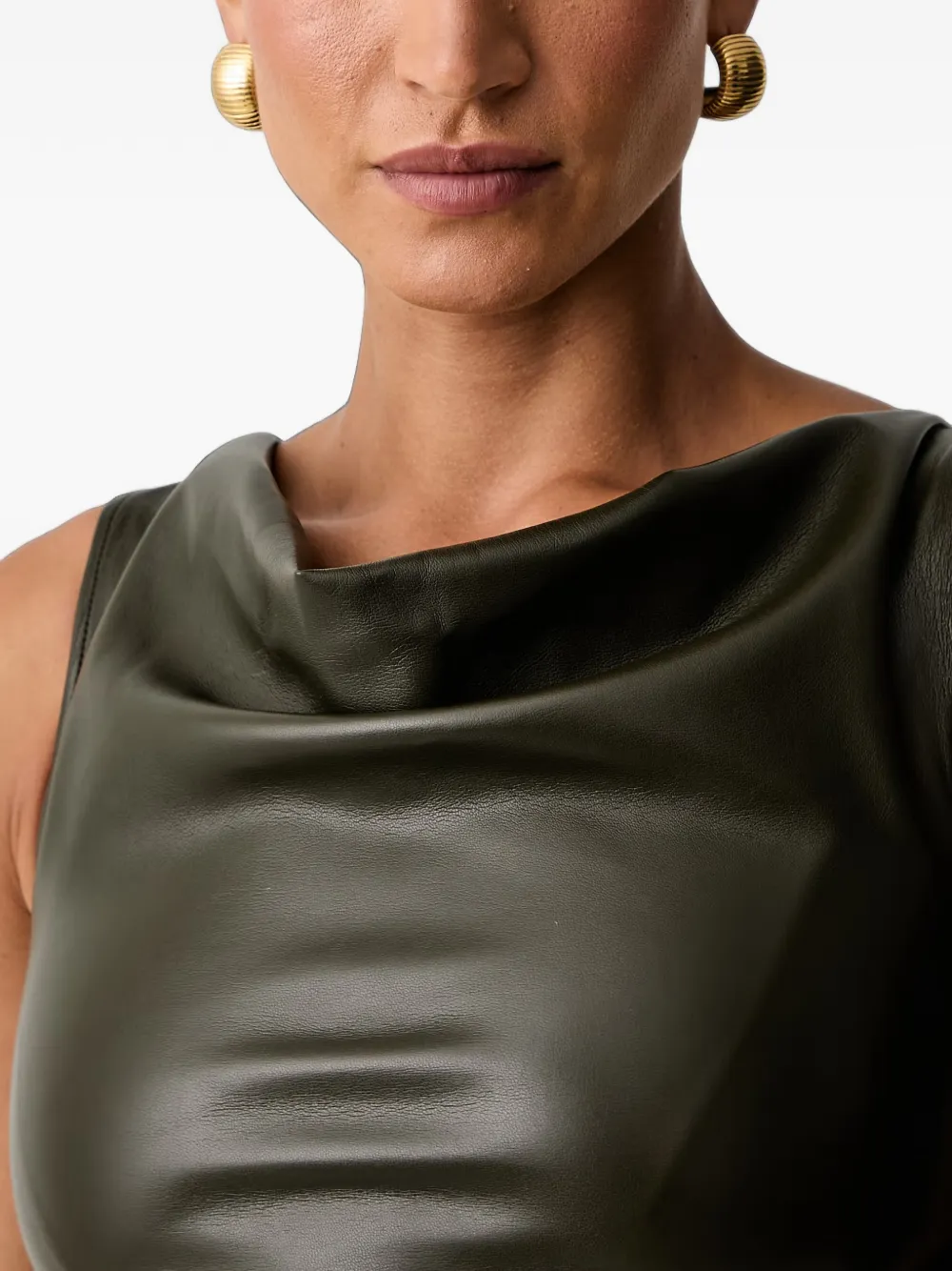 Patrizia Pepe Gedrapeerde midi-jurk Groen