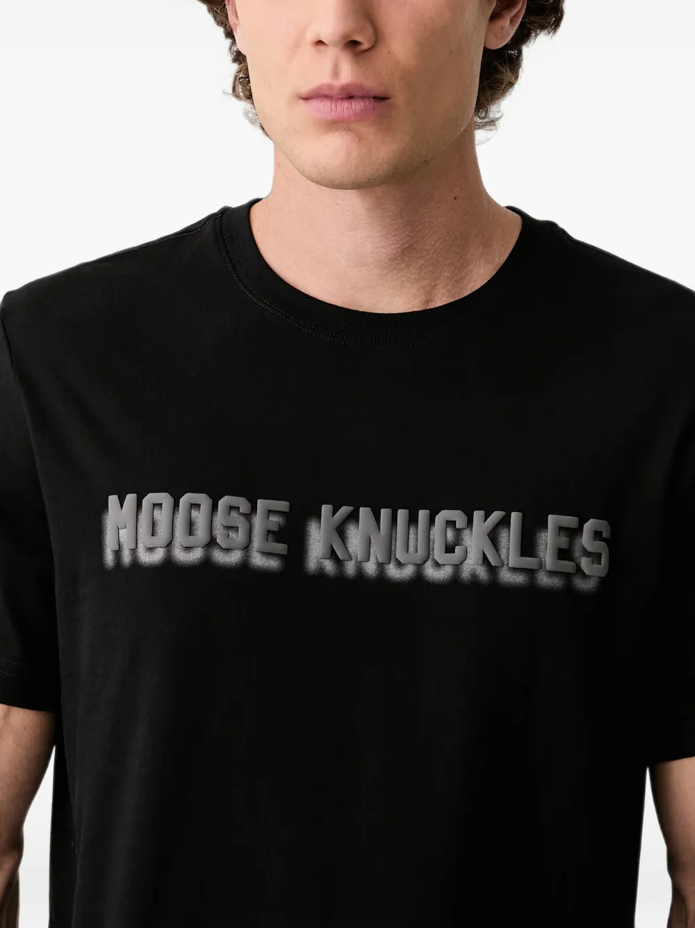 Moose Knuckles T-shirt met logoprint Zwart