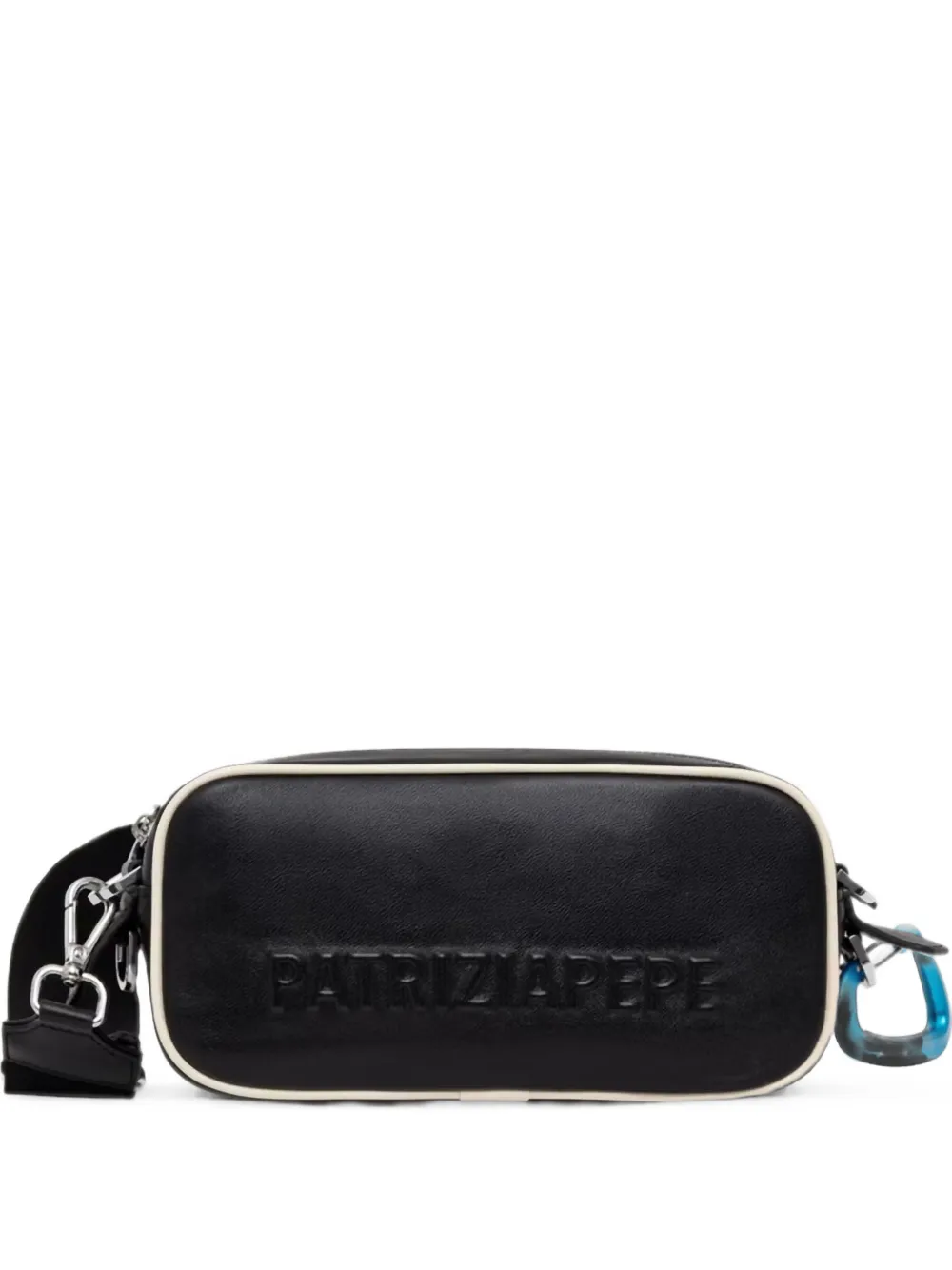 Patrizia Pepe mini logo-debossed carabiner-detail cross body bag - Nero