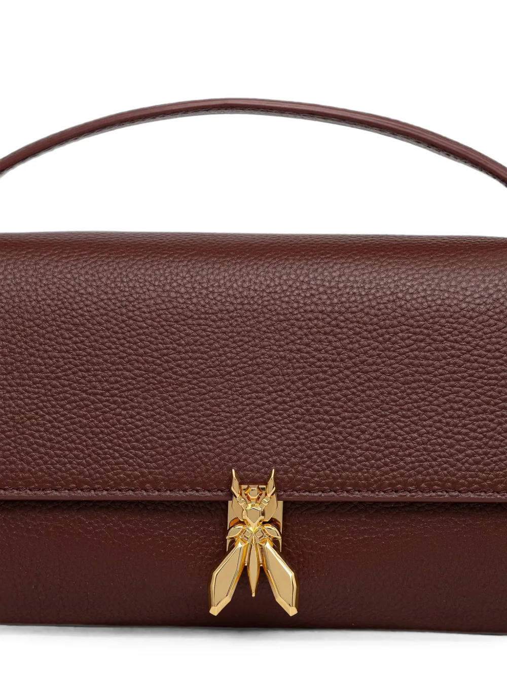Patrizia Pepe Fly bewerkte leren shopper Bruin