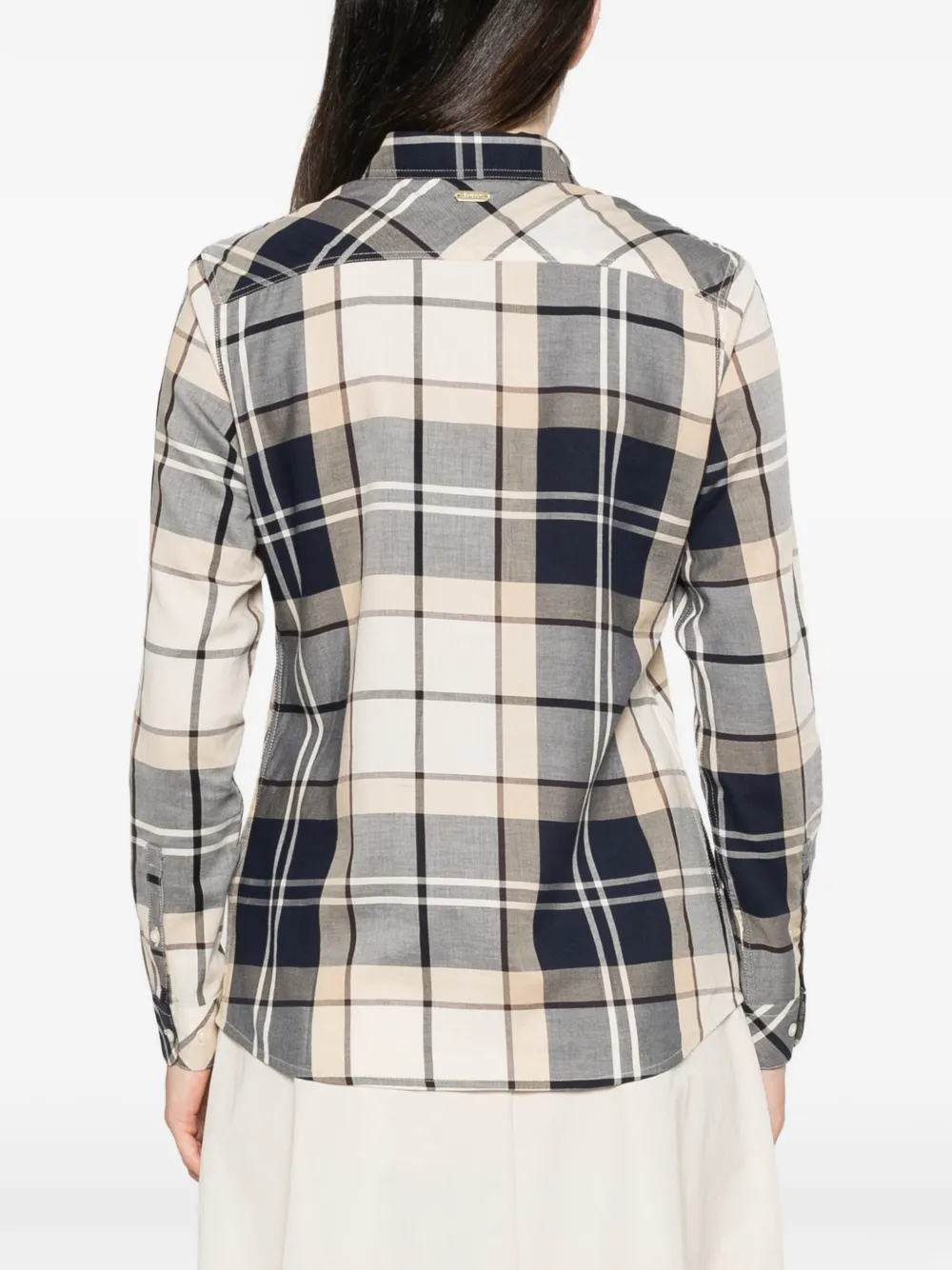 Barbour Shirt met tartan ruit Beige