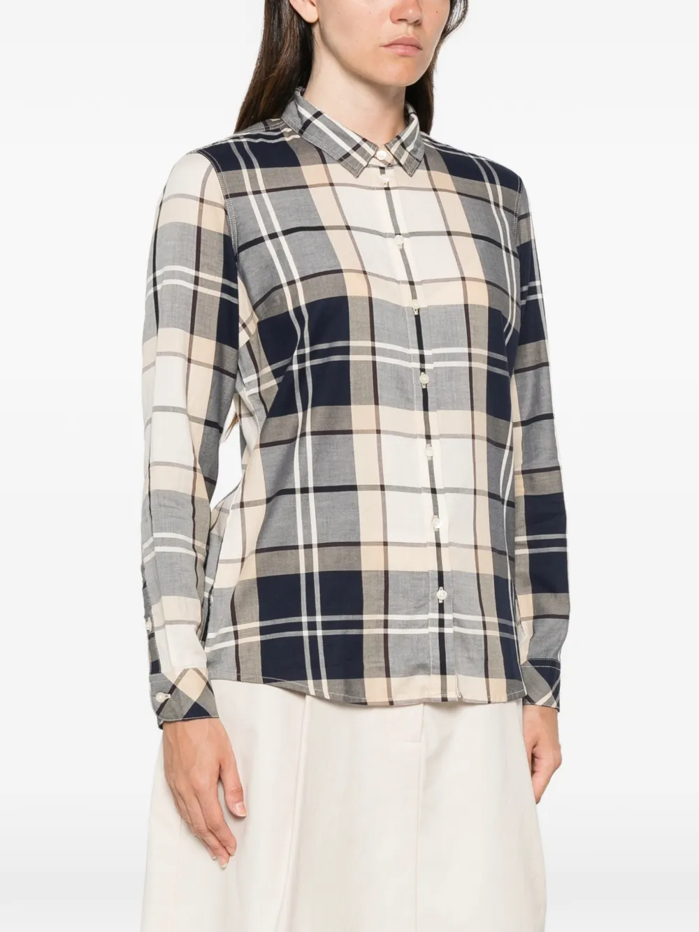 Barbour Shirt met tartan ruit Beige