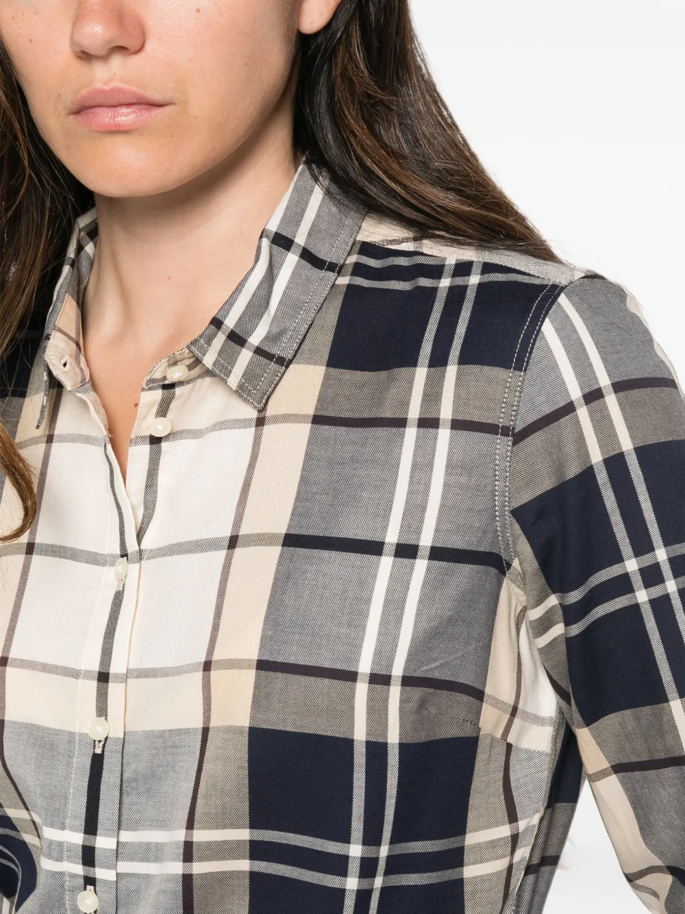 Barbour Shirt met tartan ruit Beige