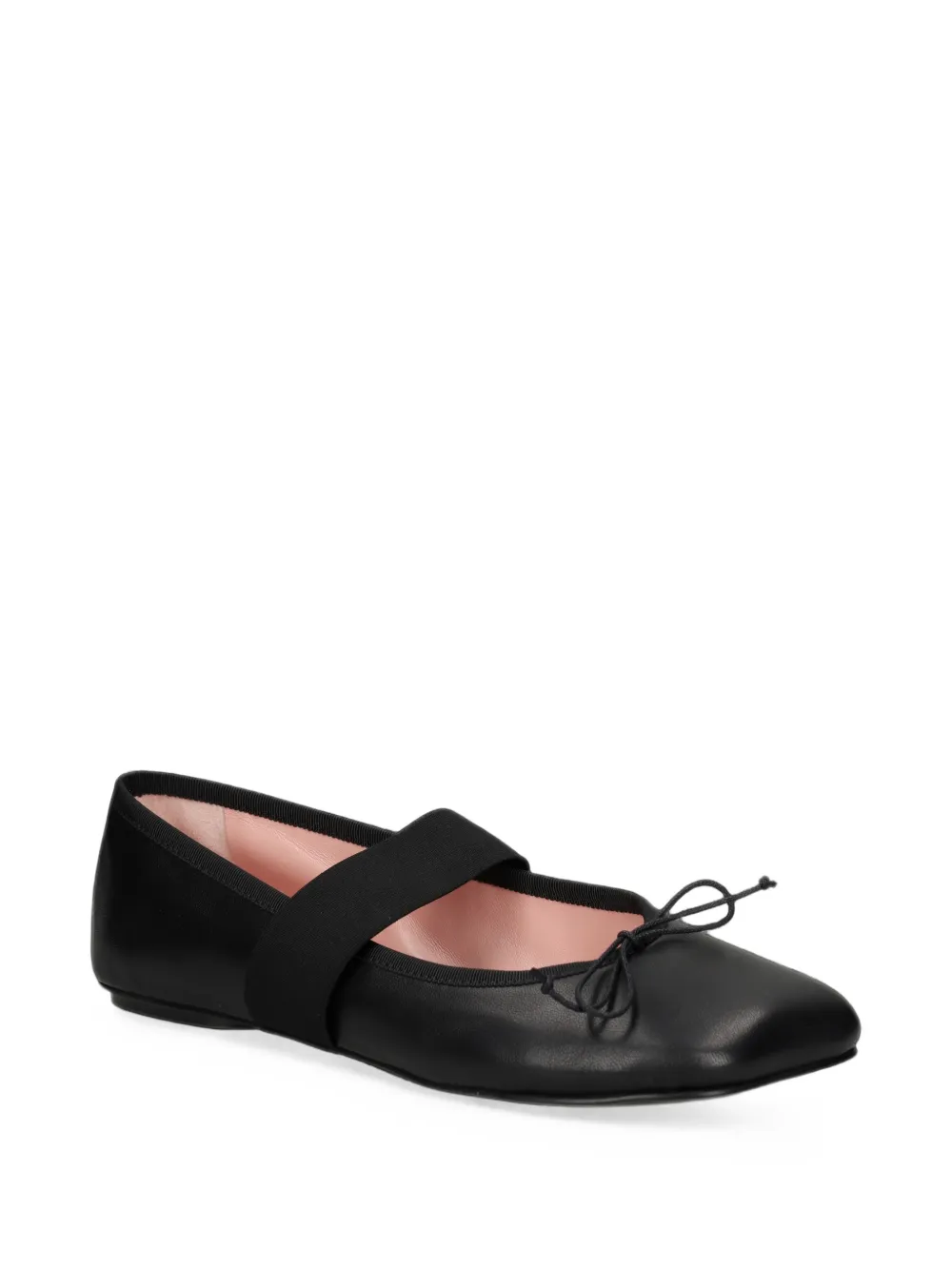 Pretty Ballerinas Yuma bow-detail elasticated-strap ballet flats Zwart