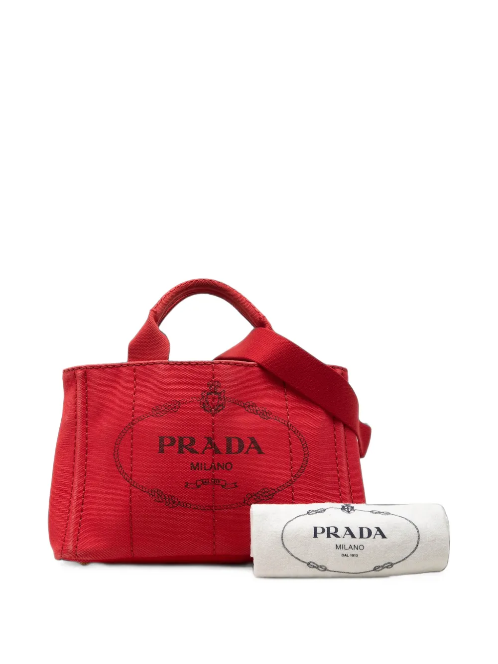Prada Pre-Owned 2013-2026 スモール キャンバス カナパ ロゴ トート