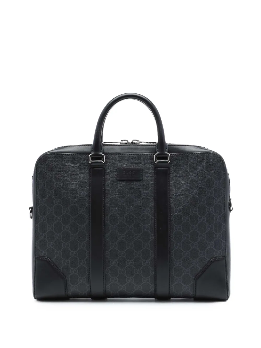 Gucci Pre-Owned 2016-2026 GG Supreme Web business bag - Nero