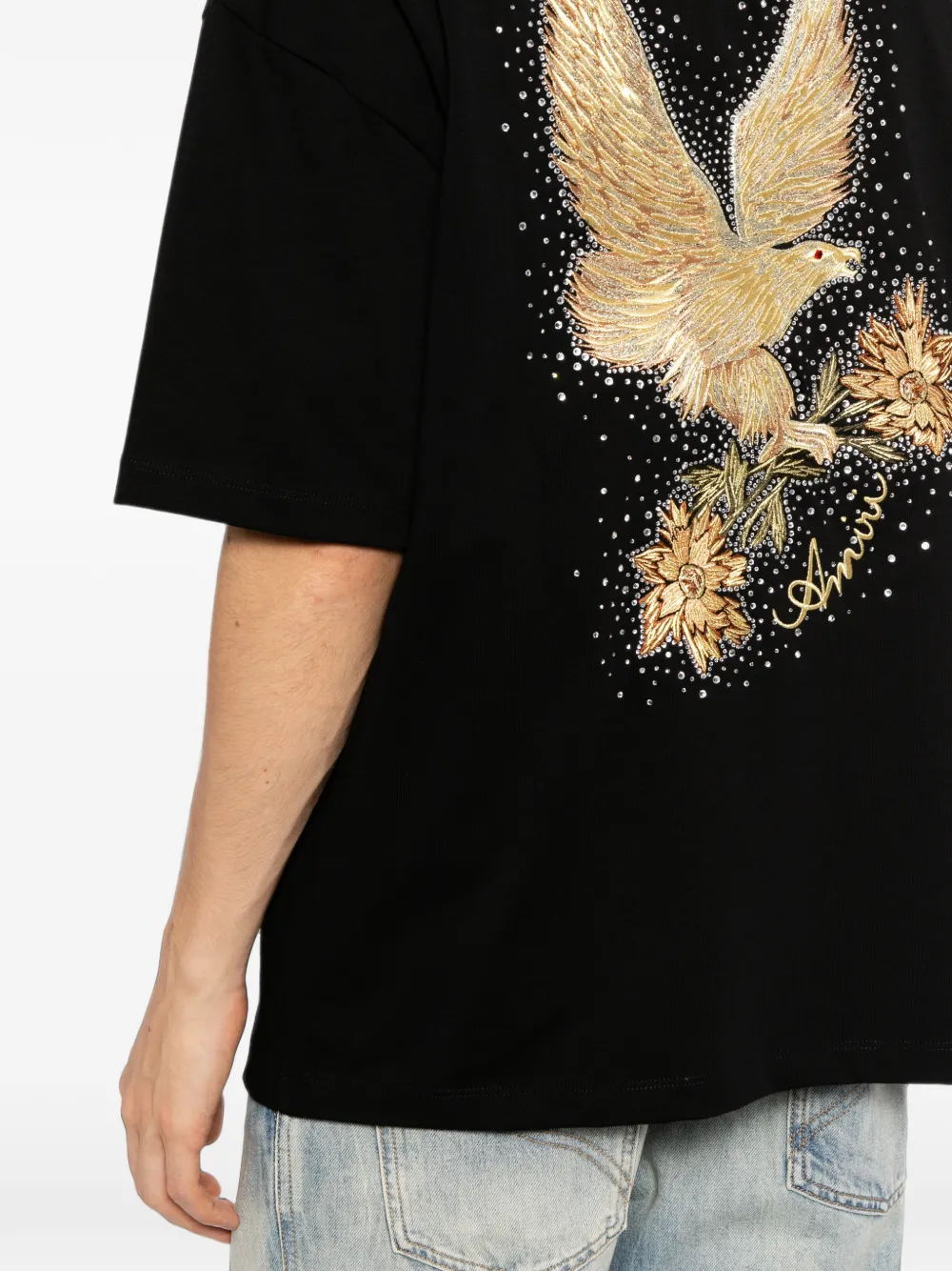 AMIRI Eagle T-shirt Zwart