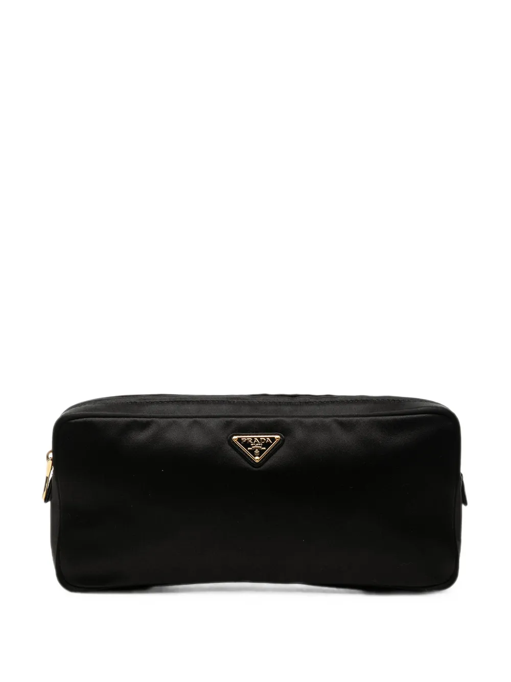 Prada Pre-Owned Clutch in raso con zip 2013-2026 - Nero