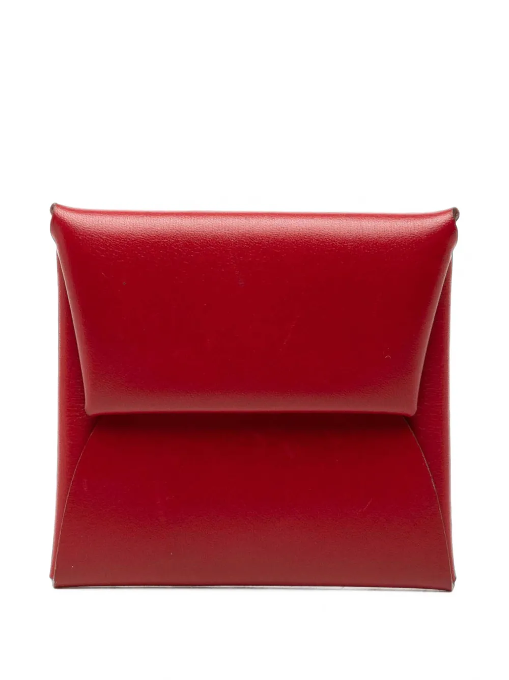 Hermès Pre-Owned 2023 Box Calfskin Bastia Change Purse coin pouch - Rot