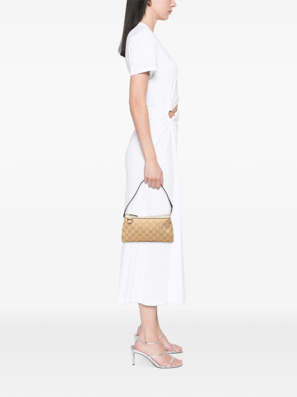 Gucci Pre-Owned 2000-2015 GG Canvas Abbey D Ring Pochette handbag - Nude