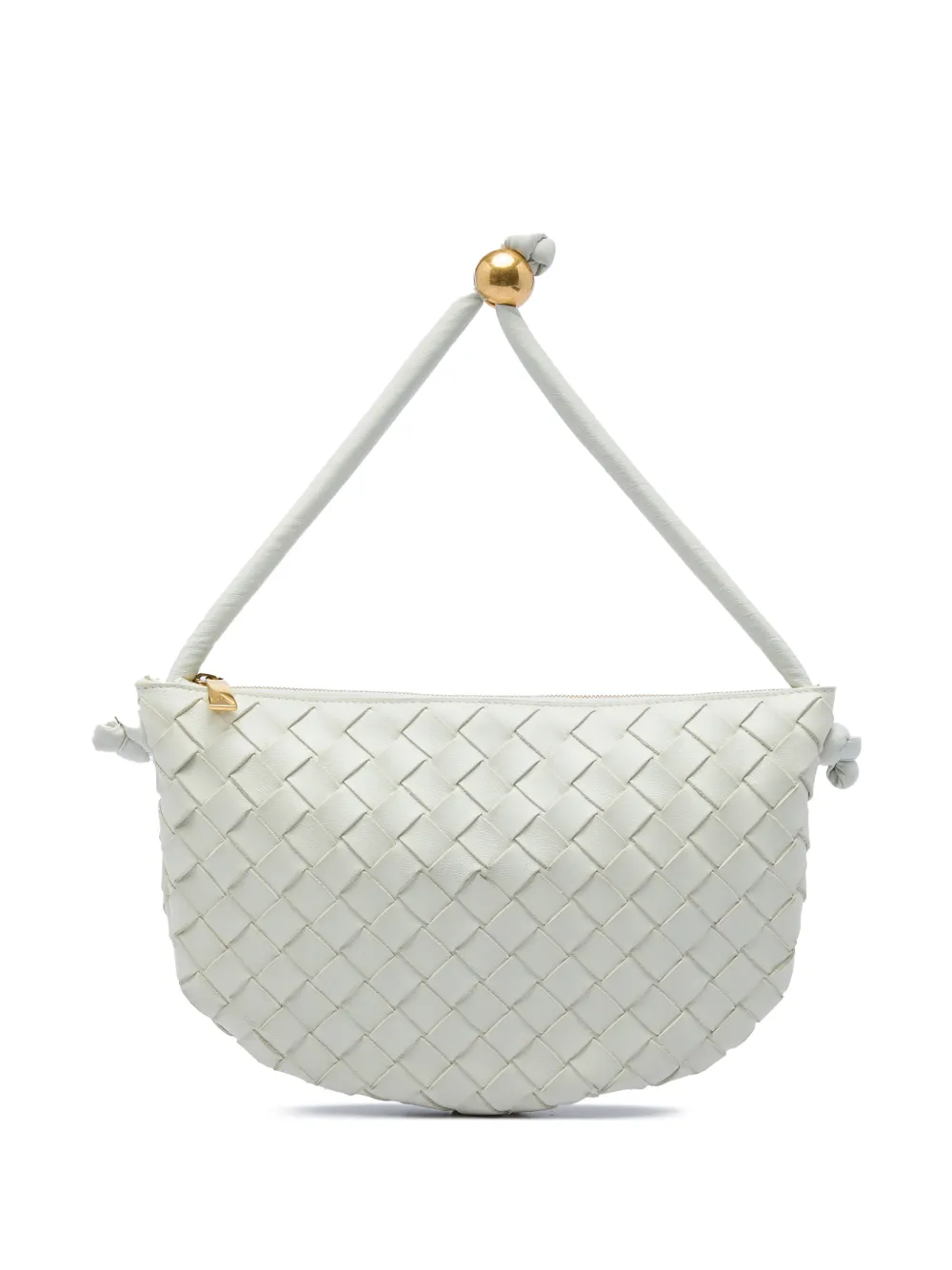 Bottega Veneta Pre-Owned 2012-2026 Small Lambskin Intrecciato Turn Pouch hobo bag - Bianco