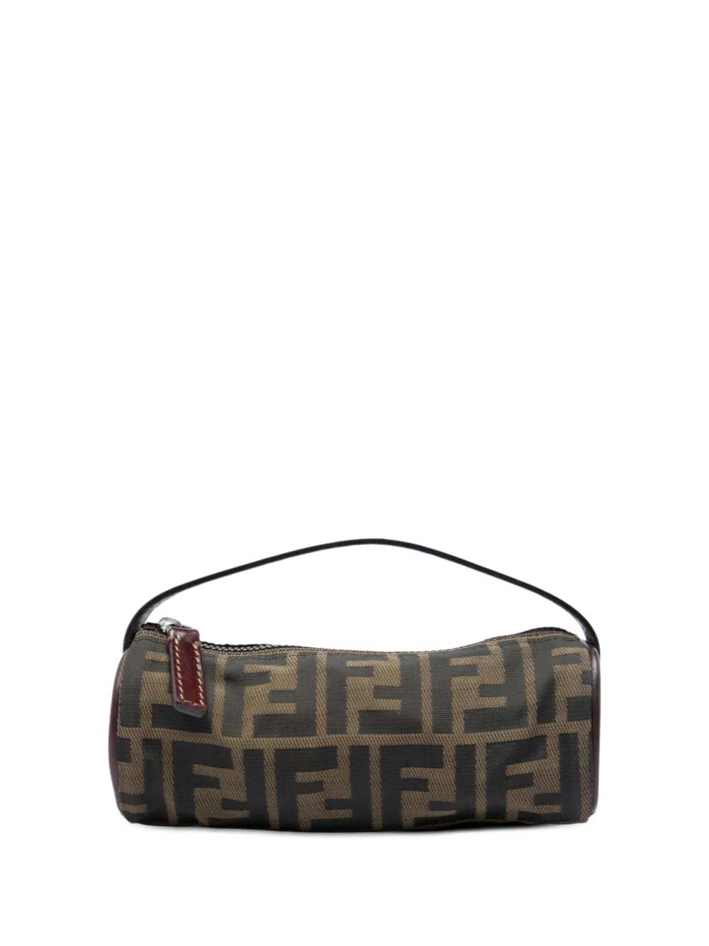 Fendi Pre-Owned 20th Century Zucca Canvas Barrel Pochette handbag - Marrone