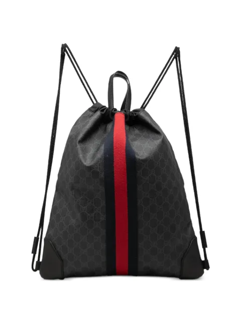 Gucci Pre-Owned 2016-2026 GG Supreme Web Drawstring backpack