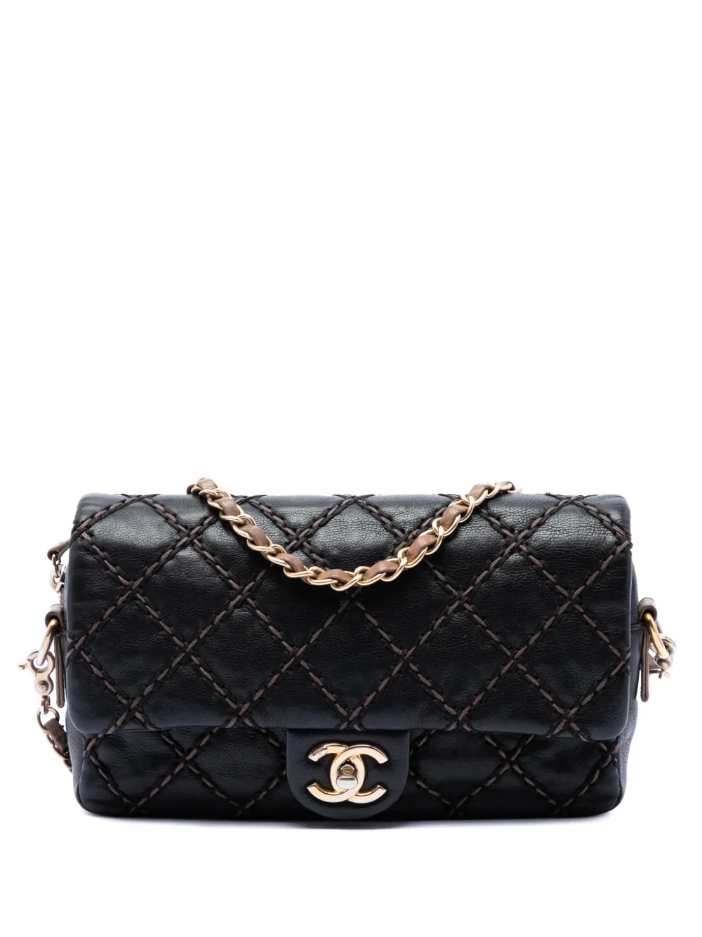 CHANEL Pre-Owned 2014 Paris Dallas Small Quilted Calfskin Chic Stitch Flap crossbody bag - Black