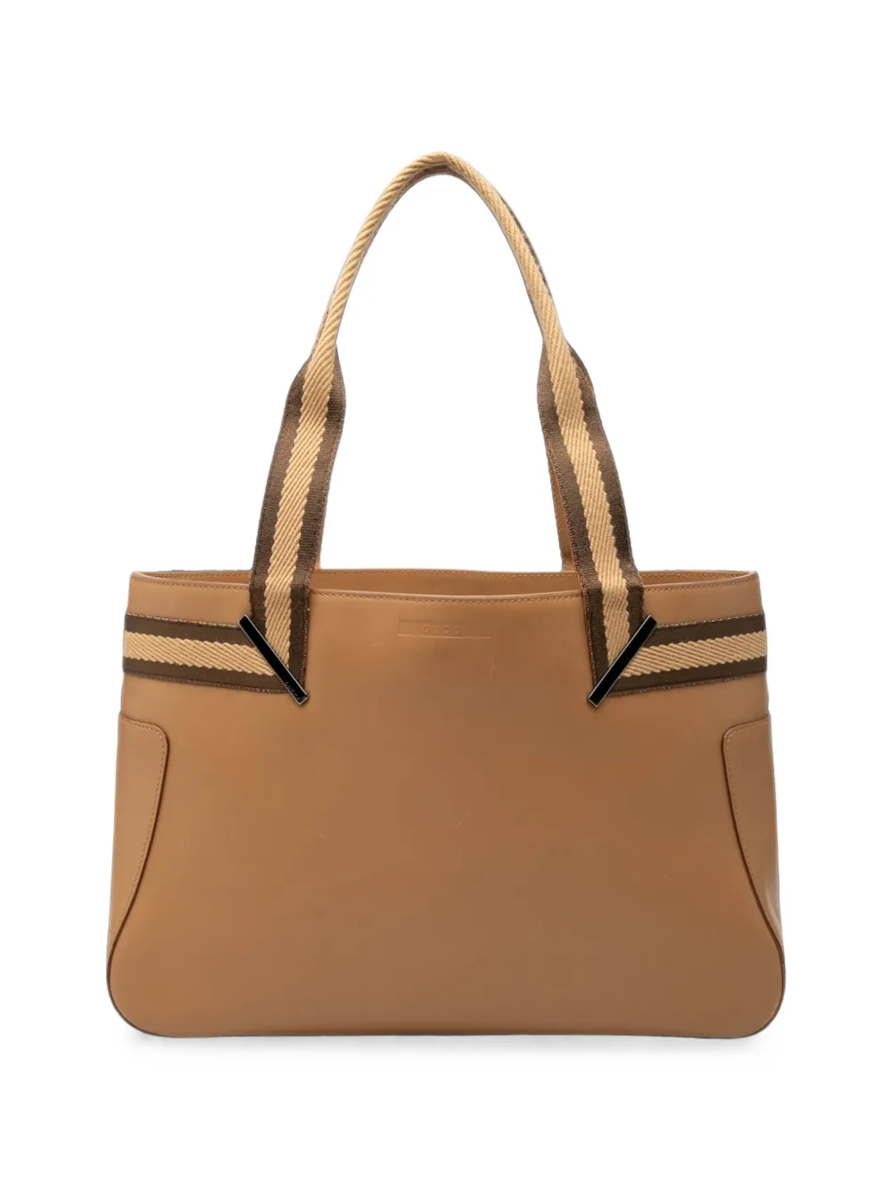 Gucci Pre-Owned 20th Century Calfskin Web handbag - Marrone