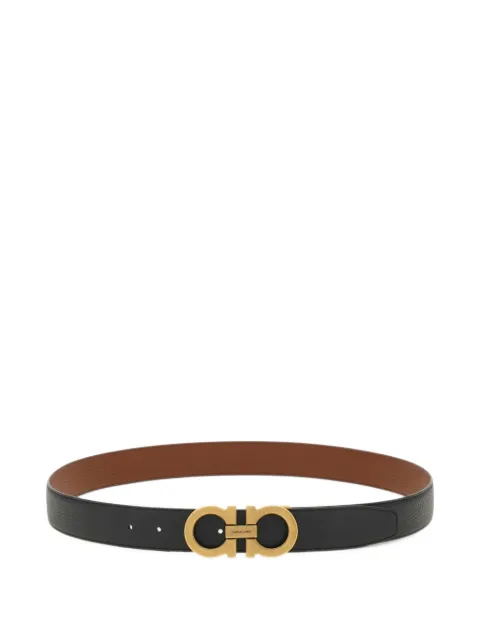 Ferragamo ceinture Gancini en cuir grainé