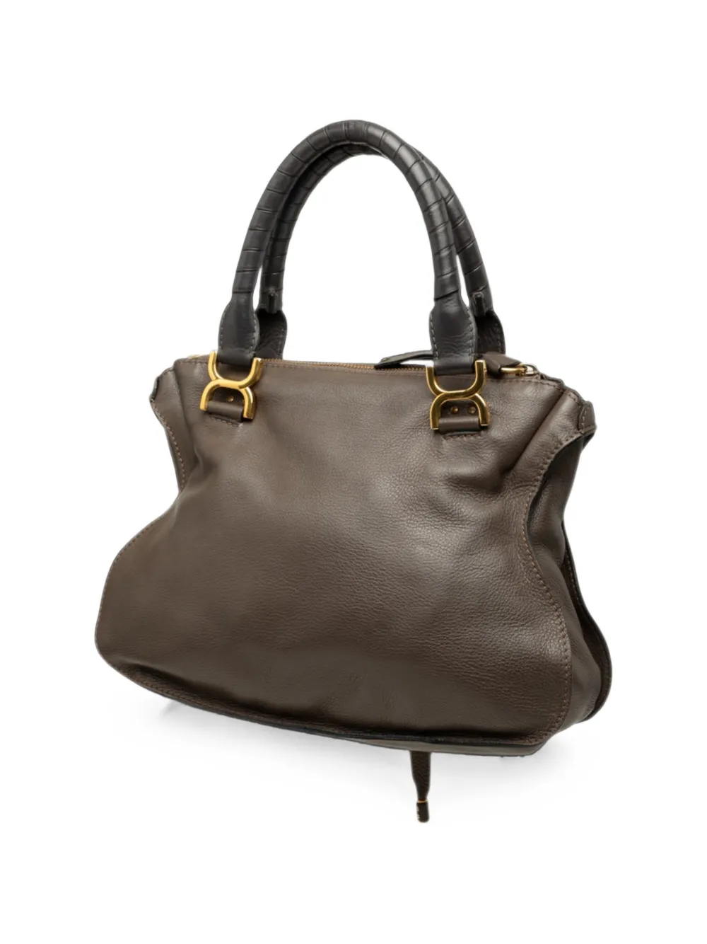 Chloé Pre-Owned 2011 Medium Pebbled Calfskin Marcie satchel - Braun