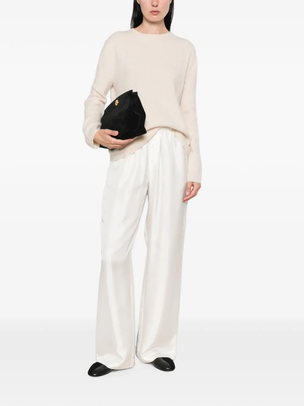 Weekend Max Mara Wollen trui met ronde hals Beige