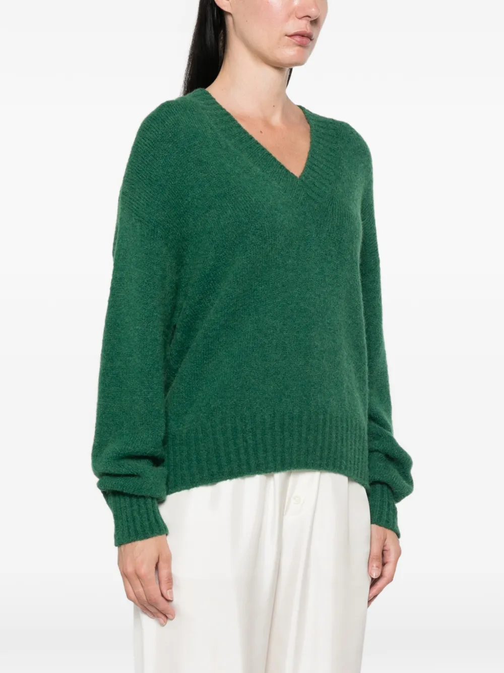 Weekend Max Mara Alpaca trui met V-hals Groen