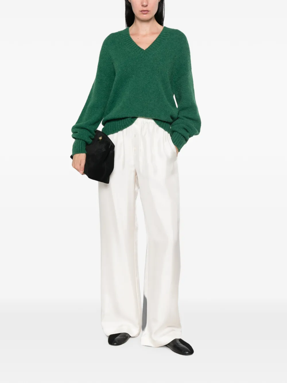 Weekend Max Mara Alpaca trui met V-hals Groen