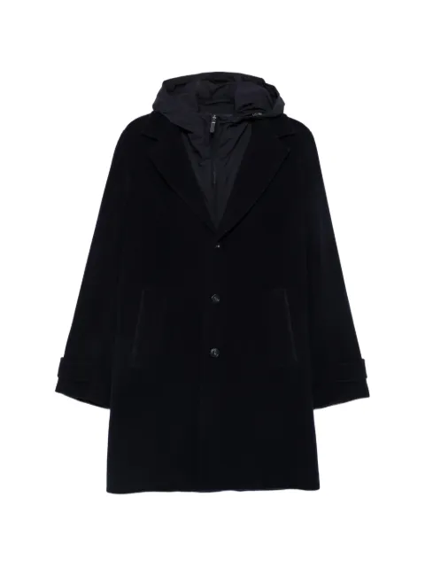 Paul & Shark hooded single-breasted coat